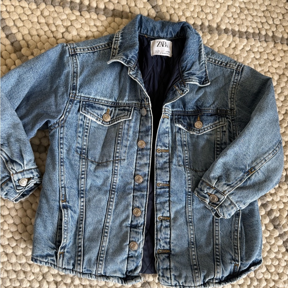 Zara Kids Blue Denim Trucker Jacket